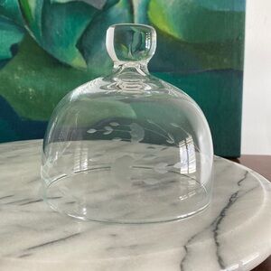 Small Glass Etched Globe/Cloche